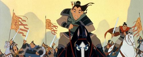 Mulan se battant en homme